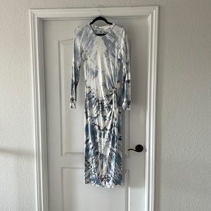 Tie dye long sleeved dress